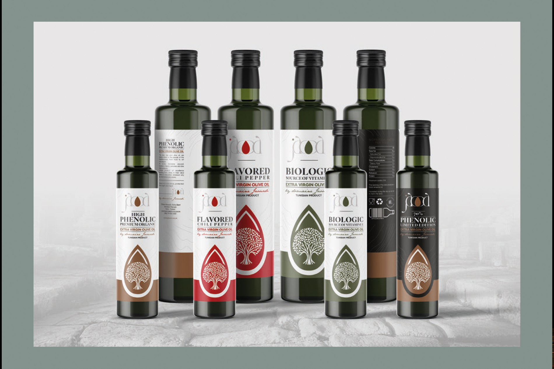 Design bouteille Dorica premium – design Tunisie – agence de communication tunisie • agence de com tunisie