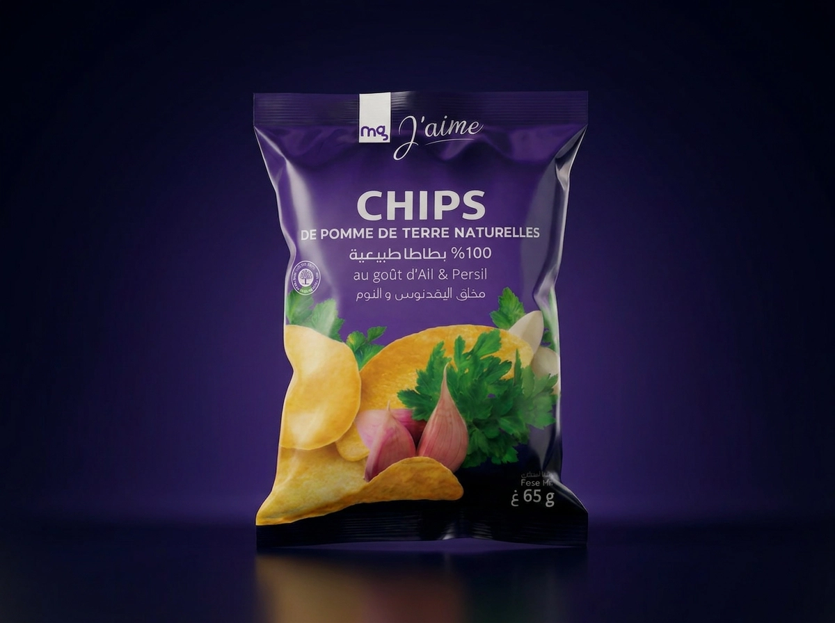 MDD MG, packaging chips pomme de terre